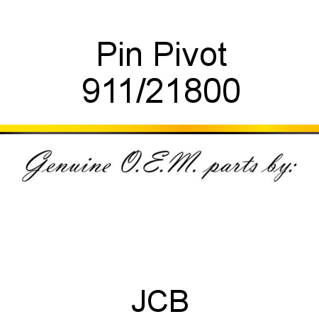 Pin, Pivot 911/21800