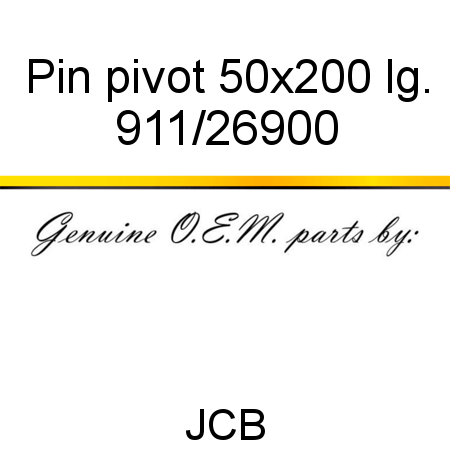 Pin, pivot, 50x200 lg. 911/26900