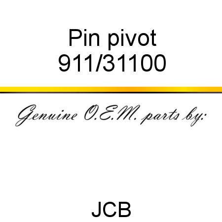 Pin, pivot 911/31100