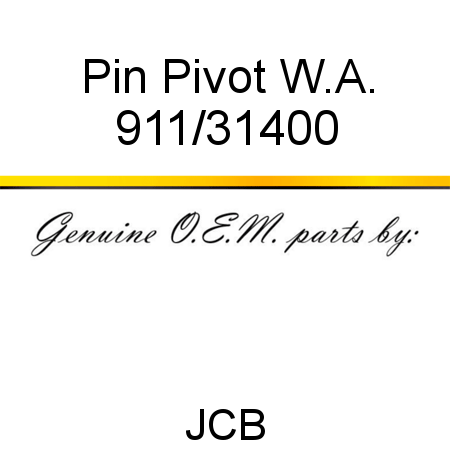 Pin, Pivot W.A. 911/31400