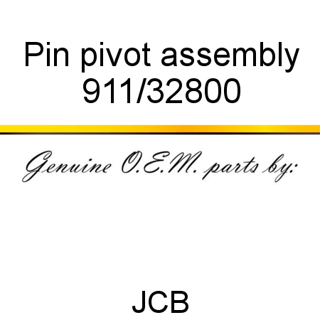 Pin, pivot, assembly 911/32800
