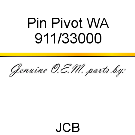 Pin, Pivot WA 911/33000