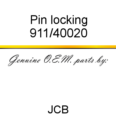 Pin, locking 911/40020