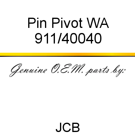 Pin, Pivot WA 911/40040