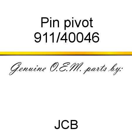 Pin, pivot 911/40046
