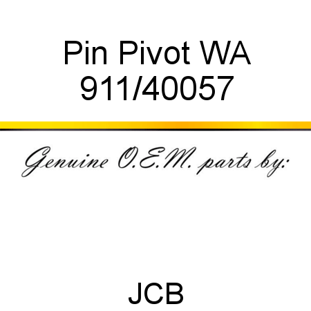 Pin, Pivot WA 911/40057