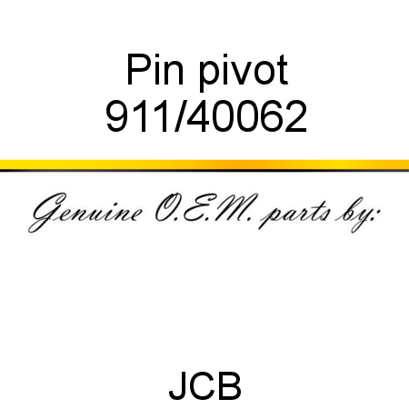 Pin, pivot 911/40062