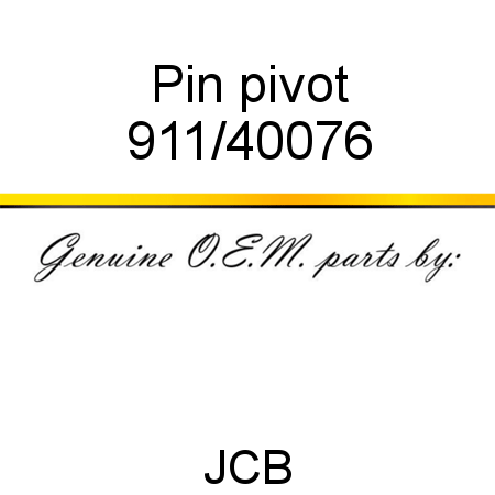Pin, pivot 911/40076