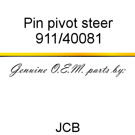 Pin, pivot steer 911/40081
