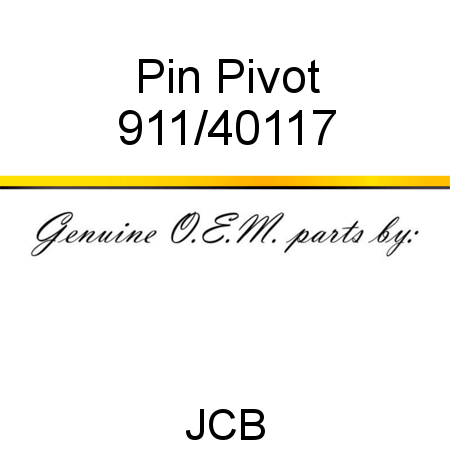 Pin, Pivot 911/40117
