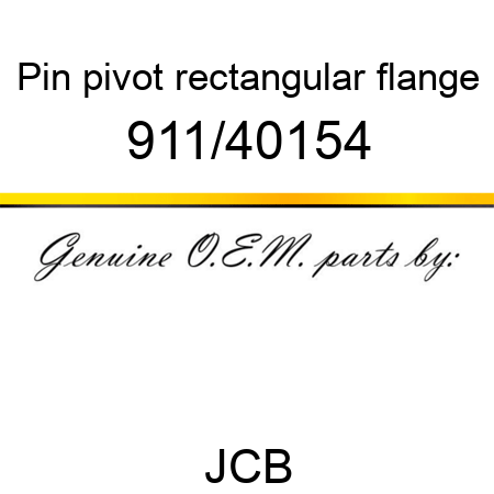 Pin, pivot, rectangular flange 911/40154