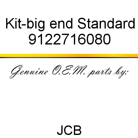 Kit-big end, Standard 9122716080