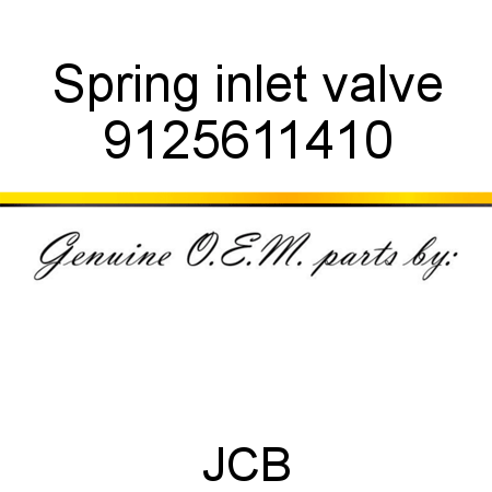 Spring, inlet valve 9125611410
