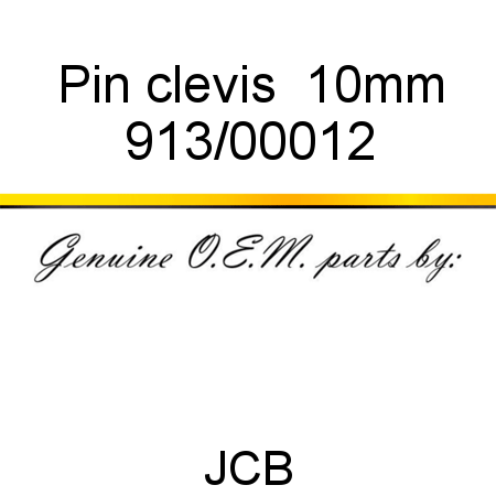 Pin, clevis  10mm 913/00012