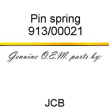 Pin, spring 913/00021