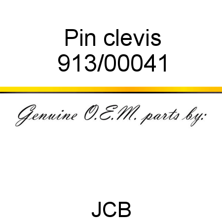 Pin, clevis 913/00041