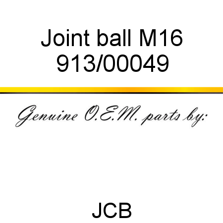 Joint, ball, M16 913/00049