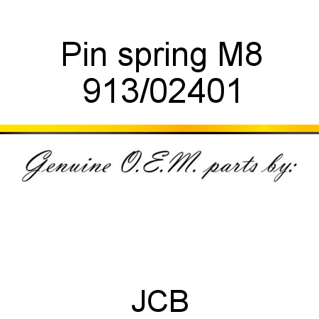 Pin, spring, M8 913/02401