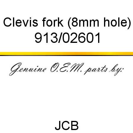 Clevis, fork (8mm hole) 913/02601