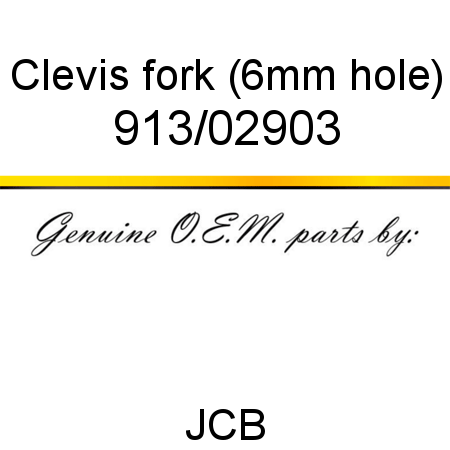 Clevis, fork (6mm hole) 913/02903