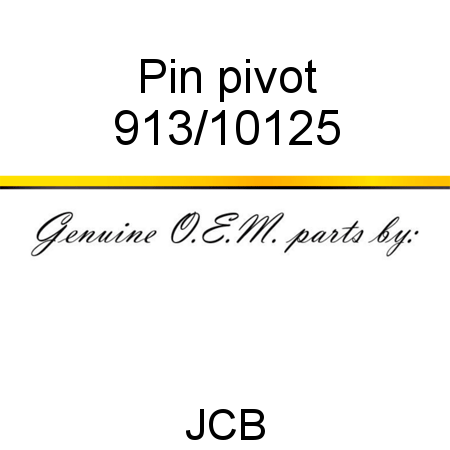 Pin, pivot 913/10125