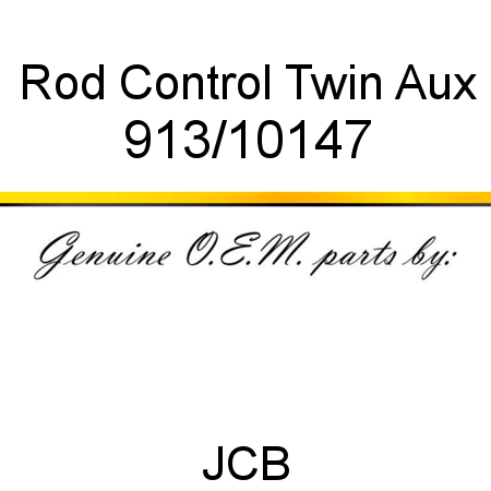 Rod, Control, Twin Aux 913/10147