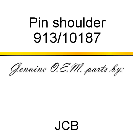 Pin, shoulder 913/10187
