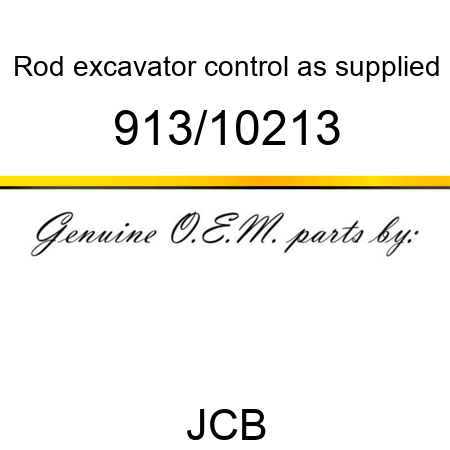 Rod, excavator control, as supplied 913/10213