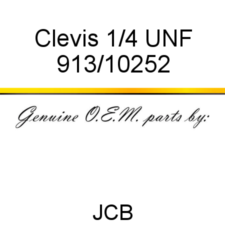 Clevis, 1/4 UNF 913/10252