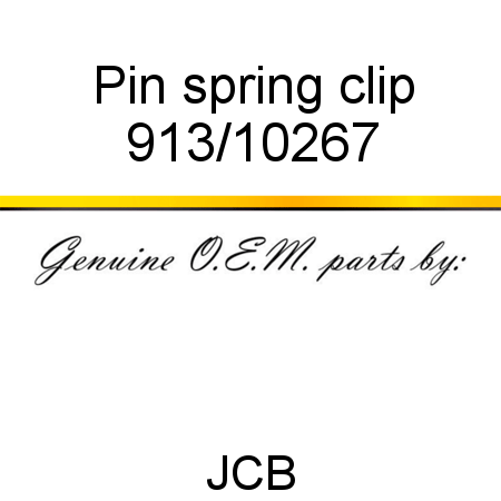 Pin, spring clip 913/10267