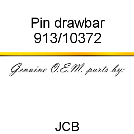 Pin, drawbar 913/10372