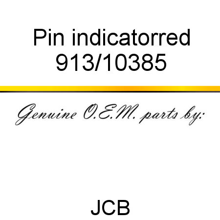 Pin, indicator,red 913/10385