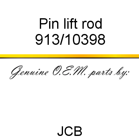 Pin, lift rod 913/10398