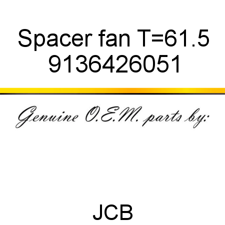 Spacer, fan, T=61.5 9136426051