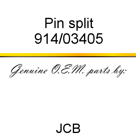 Pin, split 914/03405