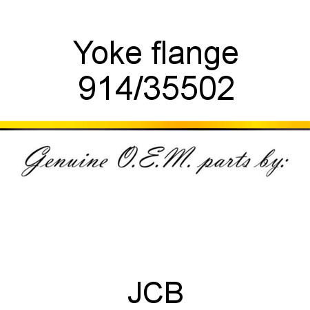 Yoke, flange 914/35502