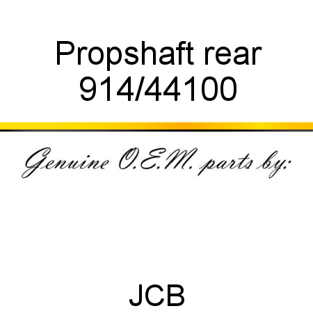 Propshaft, rear 914/44100