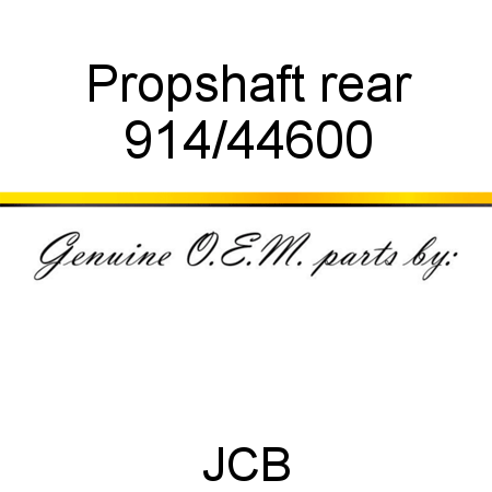 Propshaft, rear 914/44600