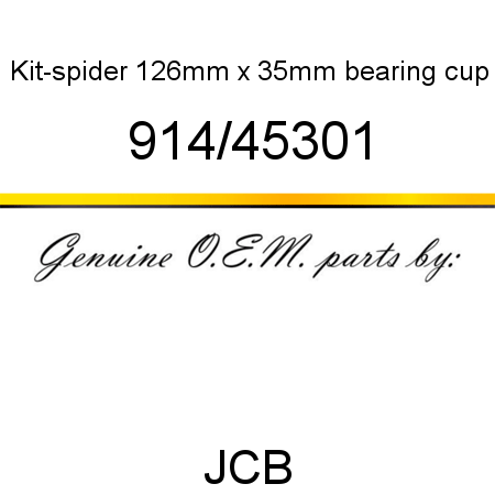Kit-spider, 126mm x 35mm bearing cup 914/45301