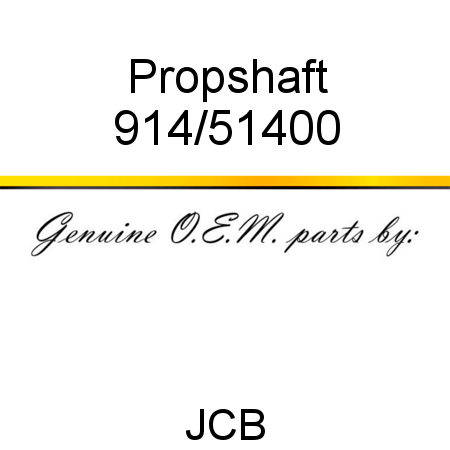 Propshaft 914/51400