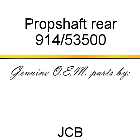 Propshaft, rear 914/53500