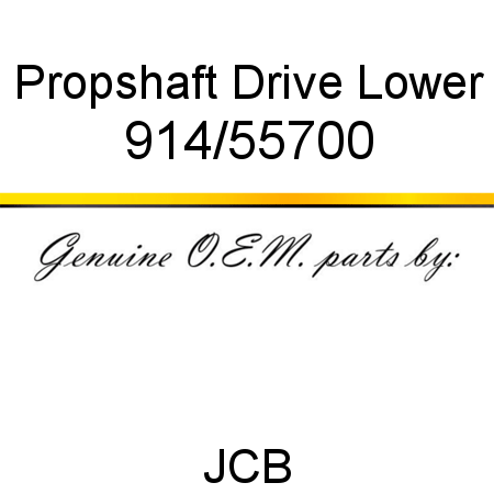 Propshaft, Drive Lower 914/55700