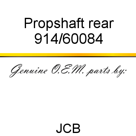 Propshaft, rear 914/60084