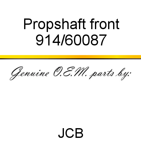 Propshaft, front 914/60087