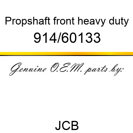 Propshaft, front, heavy duty 914/60133