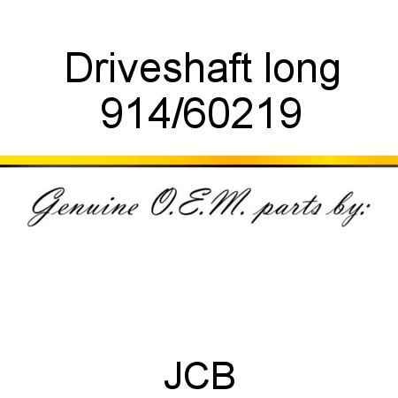 Driveshaft, long 914/60219