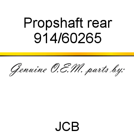 Propshaft, rear 914/60265