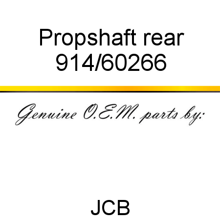 Propshaft, rear 914/60266