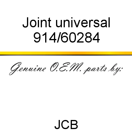 Joint, universal 914/60284