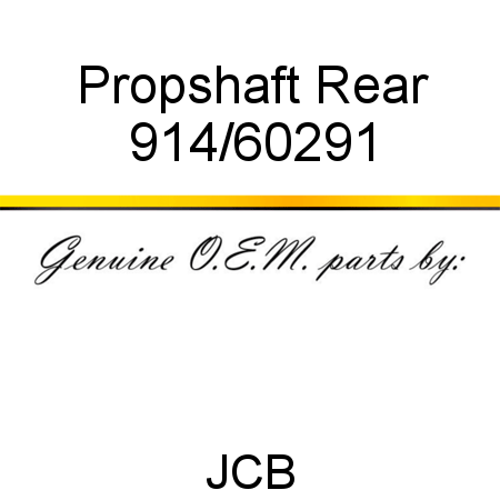 Propshaft, Rear 914/60291